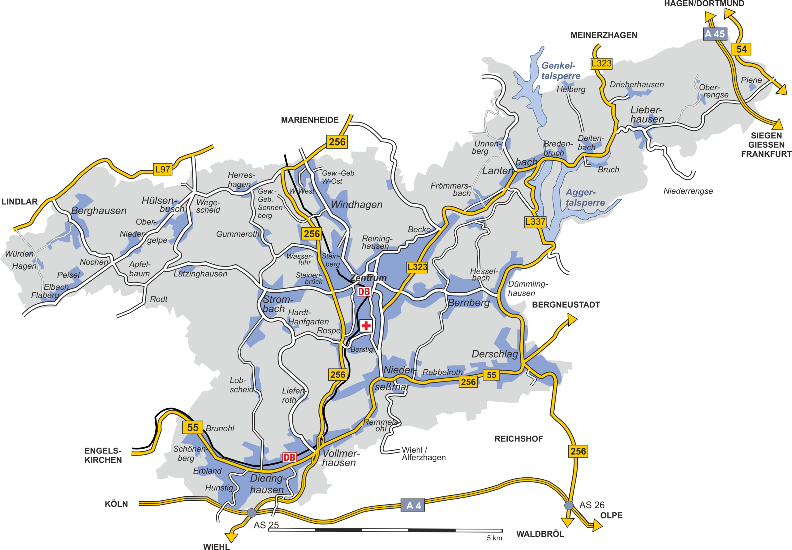 Stadtplan Gummersbach